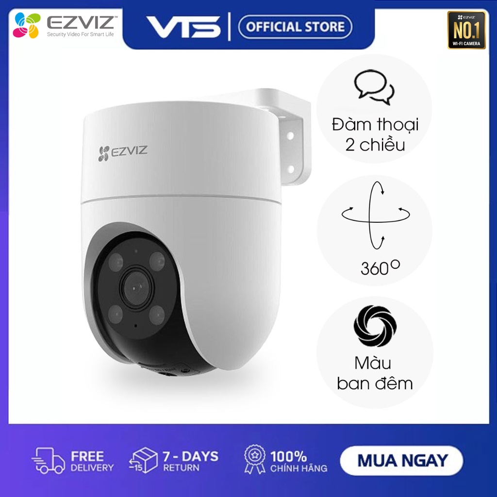 [FREESHIP] Camera WIFI EZVIZ H8C 2MP Full HD 1080P, Xoay 360 Độ, Trò Chuyện 2 Chiều, Ghi Hình Màu Ban Đêm - VTS Smart