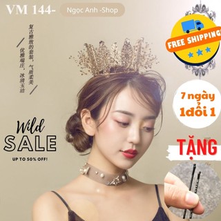 vương miện tròn dáng cao đính đá vm 146