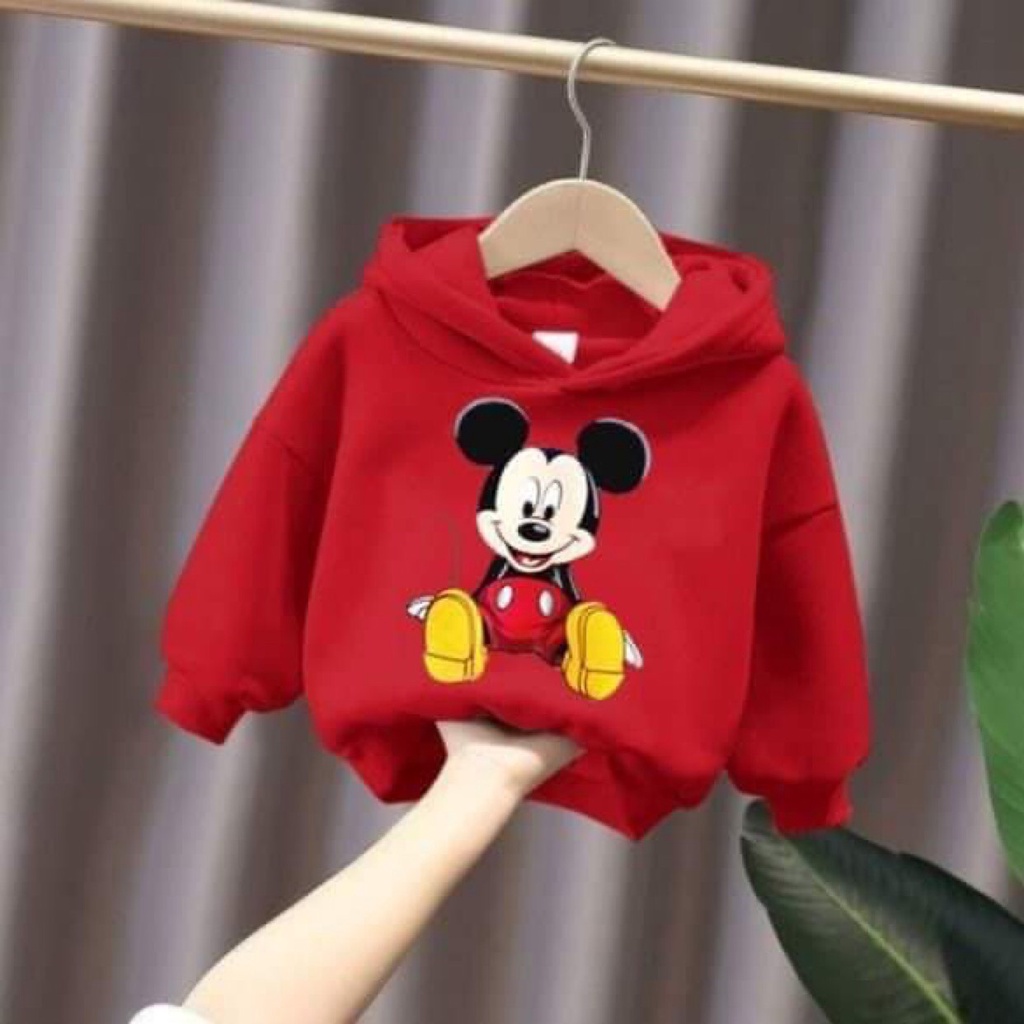 Áo nỉ hoodie trẻ em dành cho bé trai bé gái 8-25kg, hoodie cho bé in hình chuột mickey dễ thương,hàng may kĩ.HOODIE68