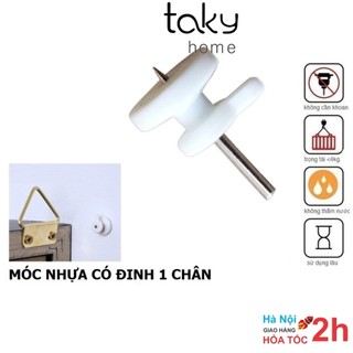 10 Móc Nhựa  Đóng Tường Đinh 1 Chân Tiện Dụng, Chắc Chắn Treo Tranh, Ảnh và Đồ Dùng Nhỏ Gia Đình. Takyhome 2219Set10