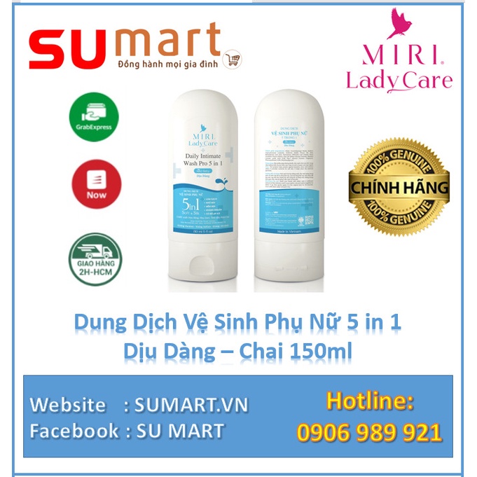 Dung Dịch Vệ Sinh Phụ Nữ 5 Trong 1 - MIRI Lady Care MILD BABY: Hương Dịu Dàng