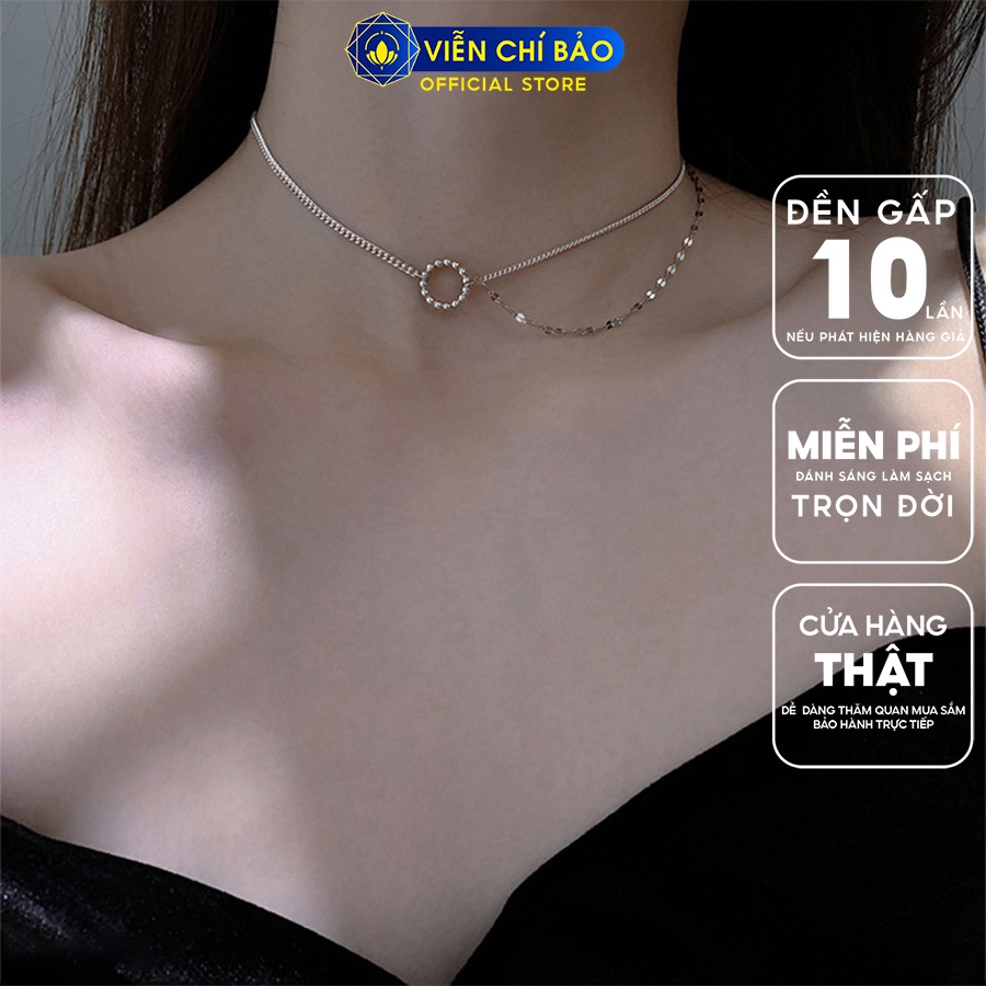 Dây chuyền bạc nữ Choker Alice chất liệu bạc 925 thời trang phụ kiện trang sức Viễn Chí Bảo D000111