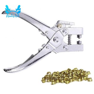 Bộ kìm bấm lỗ kèm 100 khoen và dụng cụ đục lỗ cho vật liệu da