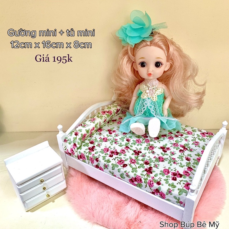 Link đồ gỗ cho nhà búp bê, trang trí nhà búp bê miniature, giường búp bê,