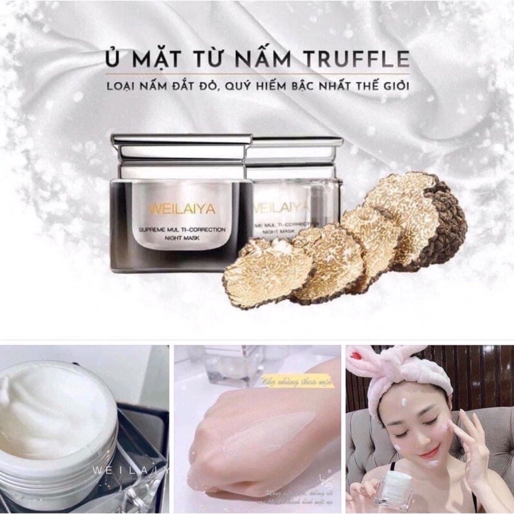 Mặt Nạ Ngủ Ủ Nấm Truffle Weilaiya, Dưỡng Da Trắng Sáng, Chống Lão Hóa, Xóa Nhăn Nâng Cơ - 50 ml [ CHÍNH - HÃNG 100% ]