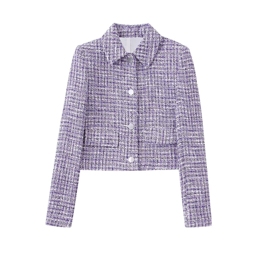 Bộ Áo Khoác Blazer + Chân Váy Ngắn Phong Cách Châu Âu Thời Trang Thu Đông Mới 2022 HJH7219