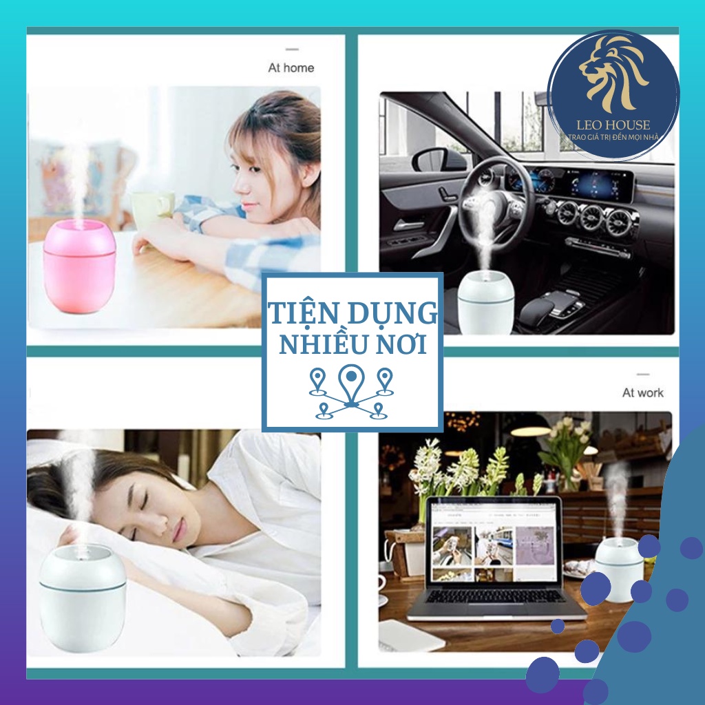Máy Xông Tinh Dầu Mini, Máy Tạo Ẩm Phun Sương LEOHOUSE