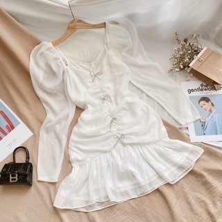 Đầm ôm body dự tiệc phom đuôi cá cổ V
