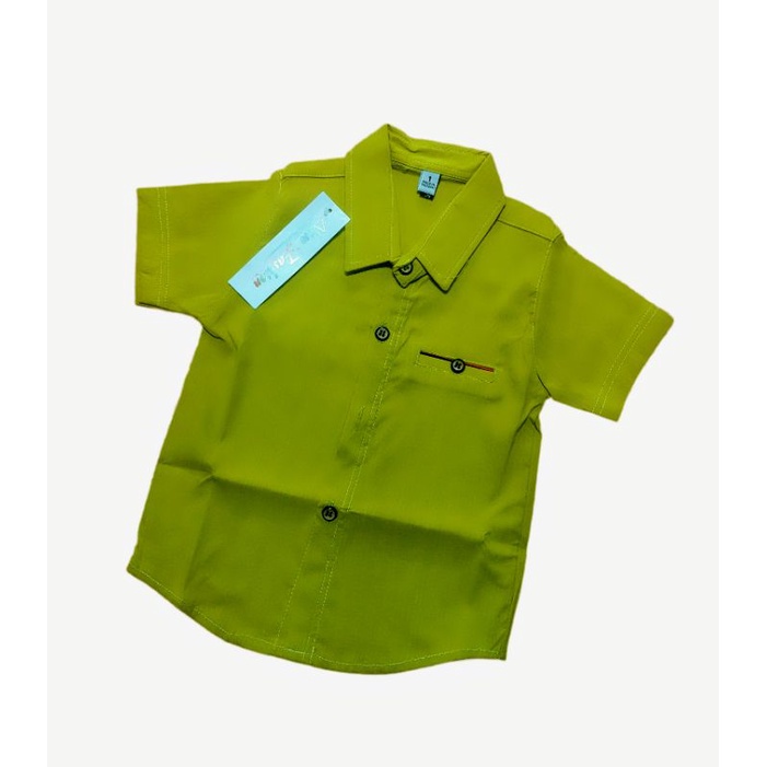 Áo Sơ Mi Cộc Tay Bé Trai Vải Co Giãn Đẹp 10-18kg