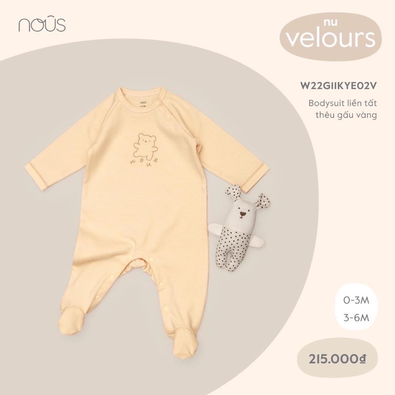 NOUS- BỘ BODYSUIT LIỀN TẤT CHO BÉ TRAI BÉ GÁI