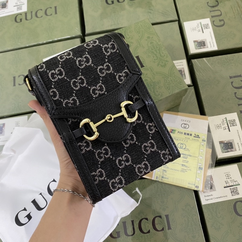 (sẵn full màu)túi đeo chéo GCi lux nam nữ size18cm full box cứng