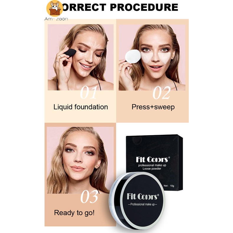 Phấn Phủ Dạng Bột Che Khuyết Điểm Chống Nước Chống Mồ Hôi Kiểm Soát Dầu Không Dễ Phai Màu