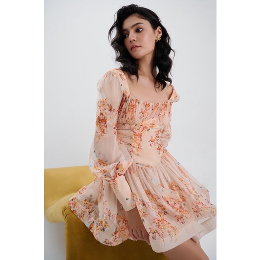KAIA | Đầm hoa thắt dây eo kiểu nữ - KAIA | Euphyllia Mini Dress