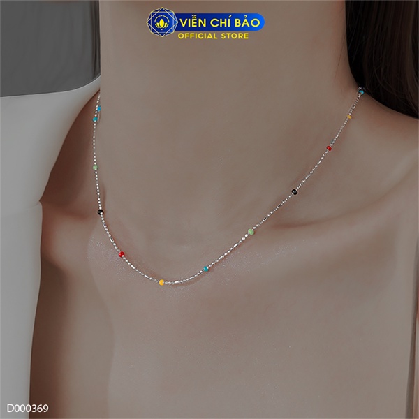 Dây chuyền bạc nữ Cầu Vồng chất liệu bạc 925 thời trang phụ kiện trang sức Viễn Chí Bảo D000369