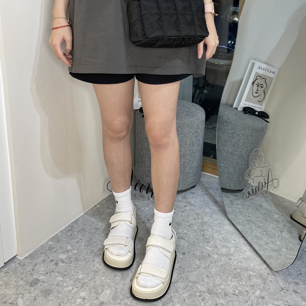 (Có Sẵn - QC) Sandal Bánh Mì Hai Dây Bảng To Đế 3cm Đúc Khuôn