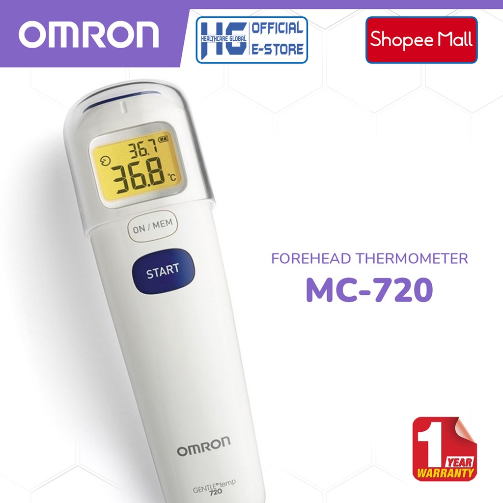 Nhiệt Kế Hồng Ngoại Đo Trán Omron MC720 | Tích Hợp 3 Tính Năng Trong 1 Đo Nhanh 1 Giây