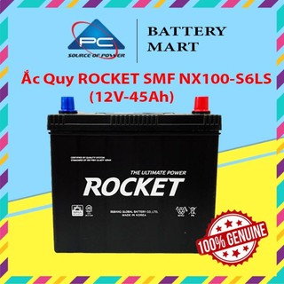 Bình ắc quy 12v-45ah, ắc quy rocket smf nx100-s6l/ls