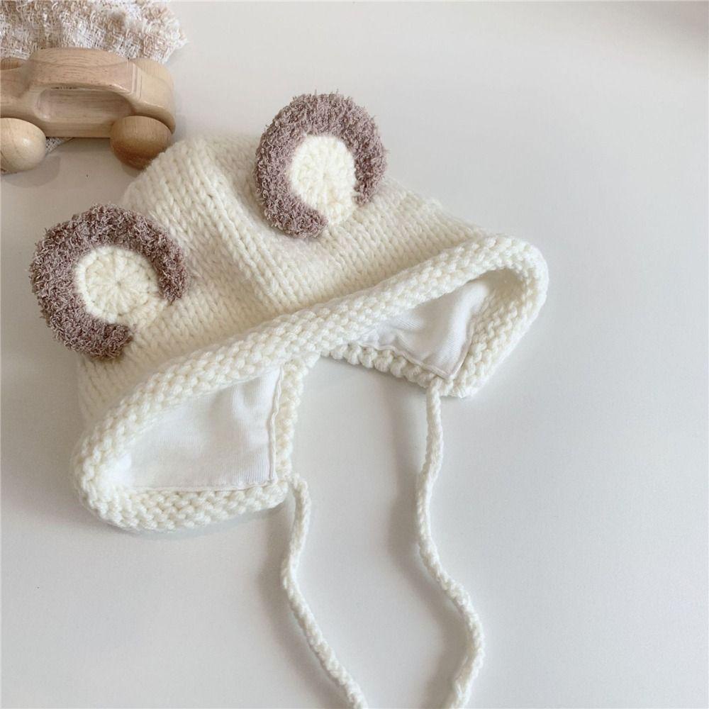 OKDEALS Mũ Len Cotton Bảo Vệ Tai Dễ Thương Cho Bé