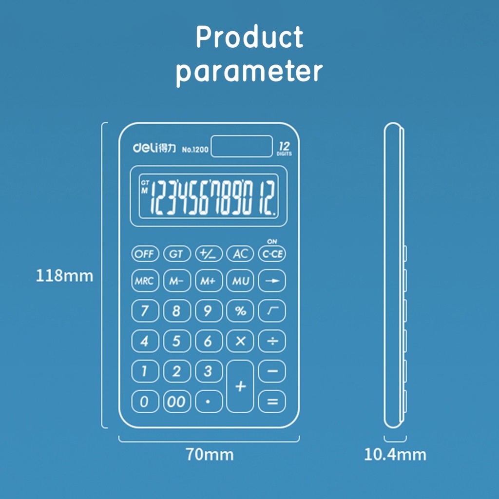 Máy Tính Xách Tay 12 Bit Màu Sắc Macaron Dành Cho Văn Phòng Trường Học