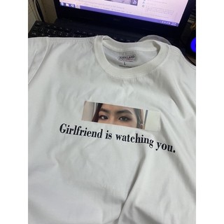Áo thun unisex “my girlfriend/my boyfriend is watching you” 100% cotton