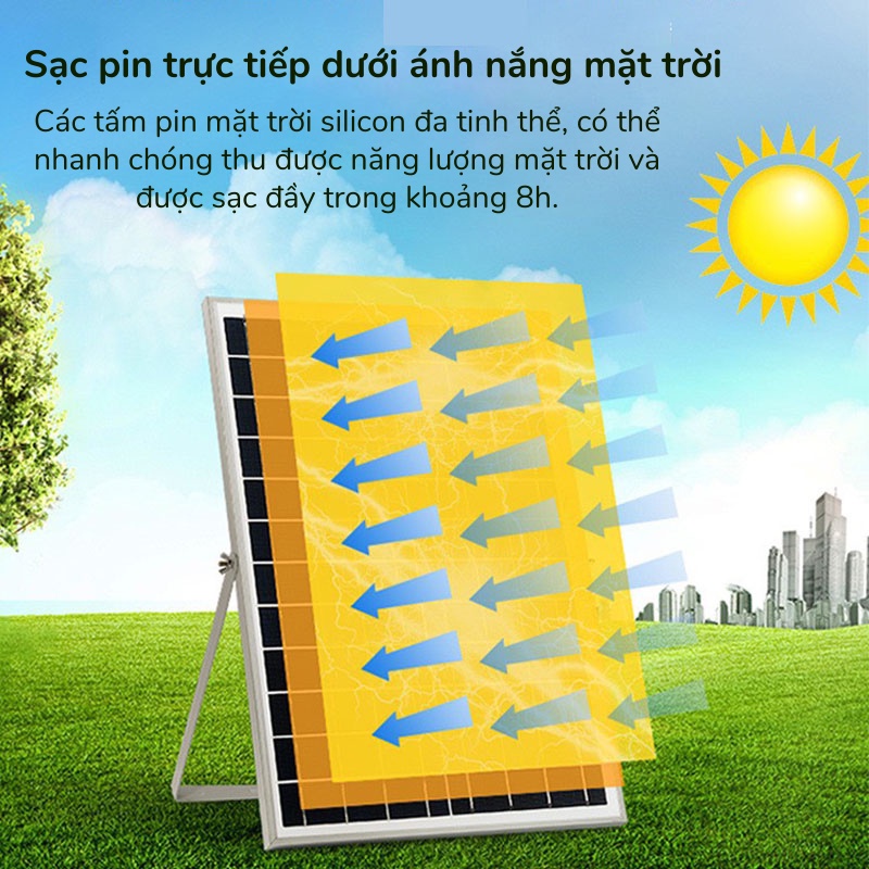 Đèn Led Năng Lượng Mặt Trời Siêu Sáng Chống Nước Tiết Kiệm Điện Năng Đèn Akio