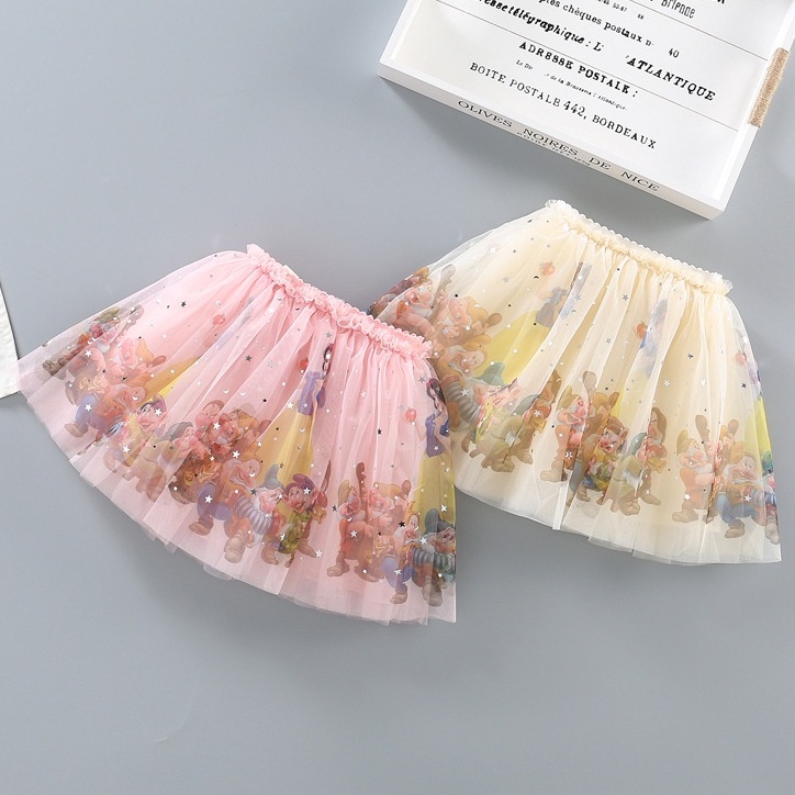 Chân Váy Lưới Đính Kim Sa Kiểu Công Chúa Elsa Thời Trang Mùa Hè Cho Bé Gái 1-8 Tuổi