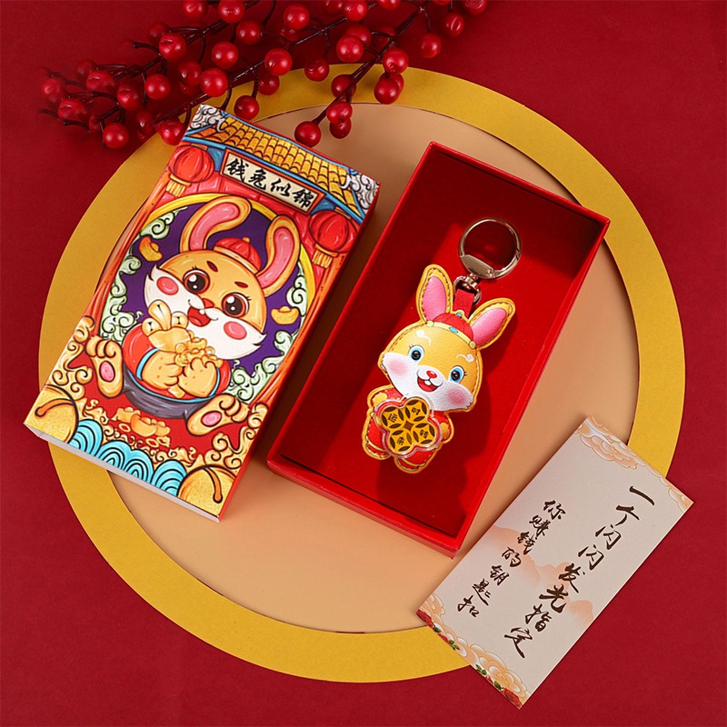 Móc Khóa Hình Thỏ Năm Mới 2023 Dễ Thương Cho Bé