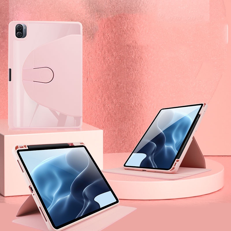 Bao Da PU Máy Tính Bảng Nắp Lật Nam Châm Có Thể Xoay 360 Độ Kiêm Giá Đỡ Và Ngăn Đựng Bút Cho Xiaomi Mi Pad 5 Xiaomi Mi Pad 5 Pro 11