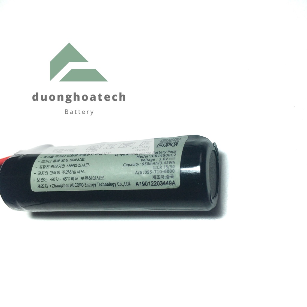 Pin Sạc Lithium-Ion ICR14500-C2 3.7V Dung Lượng 950mAh Jack SM