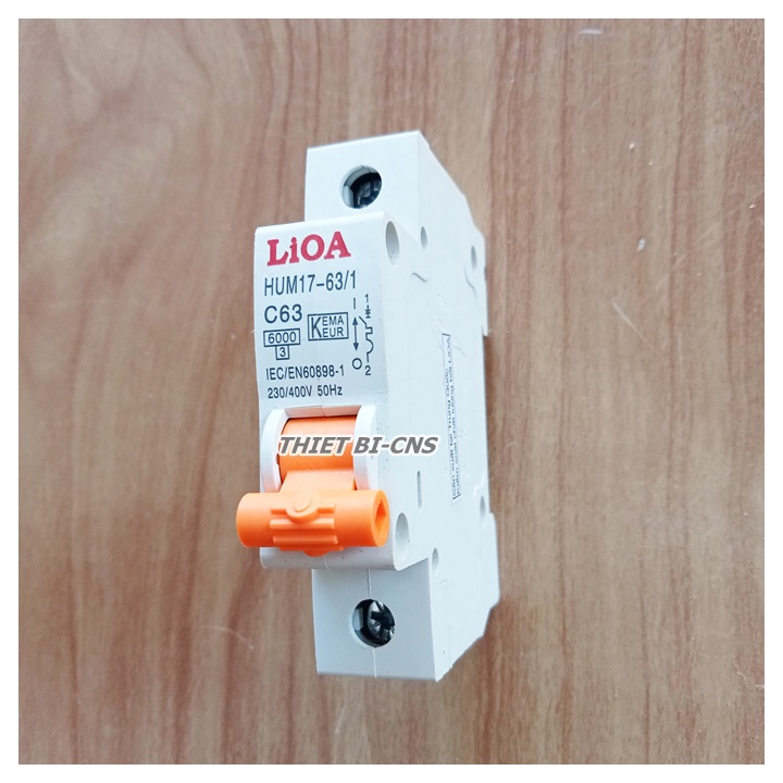 Aptomat LiOA Loại 1 Cực 50A - 63A Dòng Cắt 6kA