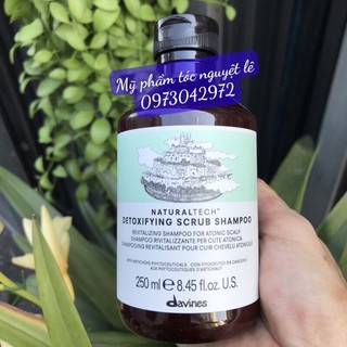 DẦU GỘI TẨY TẾ BÀO CHẾT VÀ THANH LỌC GIẢI ĐỘC CHO DA ĐẦU DAVINES DETOXIFYING SCRUB SHAMPOO 250ml