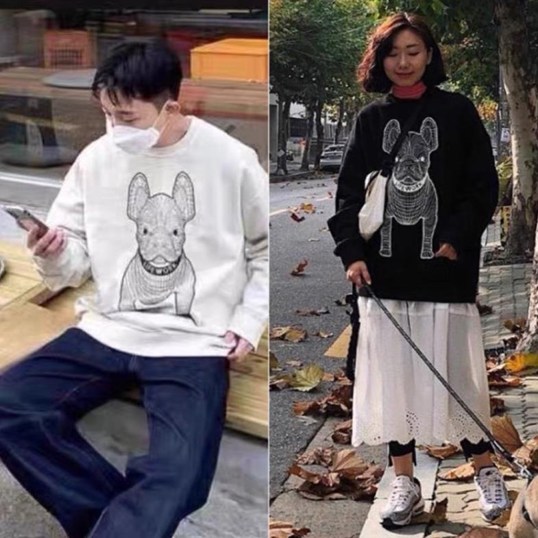 Áo Sweater Form Rộng Hình Chó PitBull Lifework Chất Nỉ Da Cá Thời Trang Unisex
