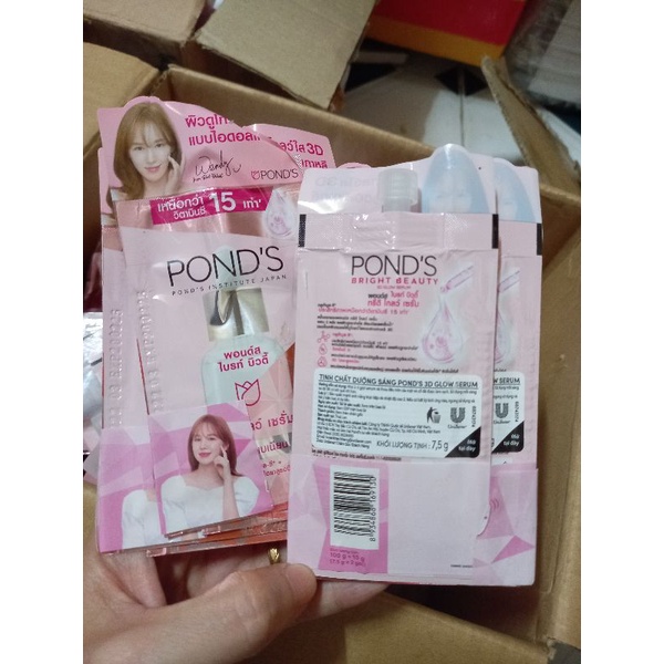 Combo 10 tuýp kem dưỡng trắng mờ thâm / 10 Serum Pond's dưỡng sáng, mờ thâm 3D Glow 7,5g