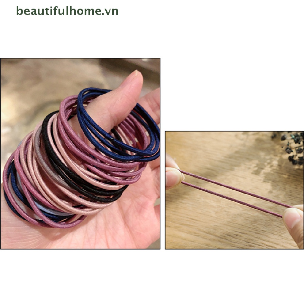 Bộ 50 Dây Buộc Tóc Cao Su Co Giãn Dành Cho Nữ