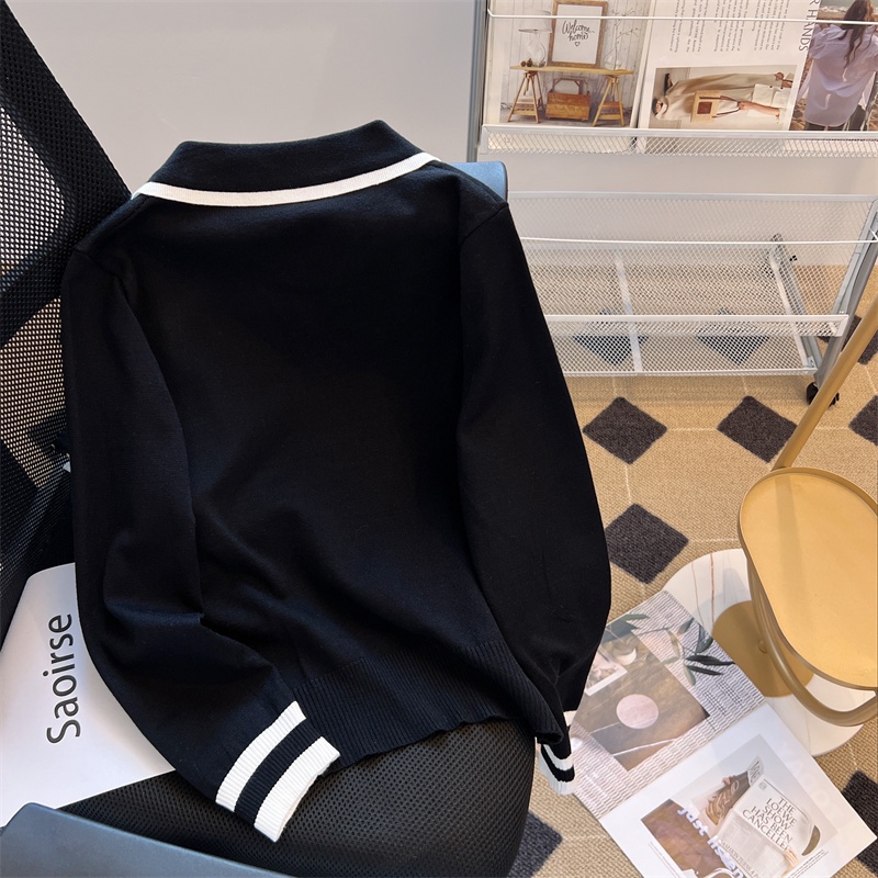 Áo SWEATER Dệt Kim Không Đường May Sang Trọng Phiên Bản Mới Của Em Bé HAN Mặc Vào Mùa Thu Đông