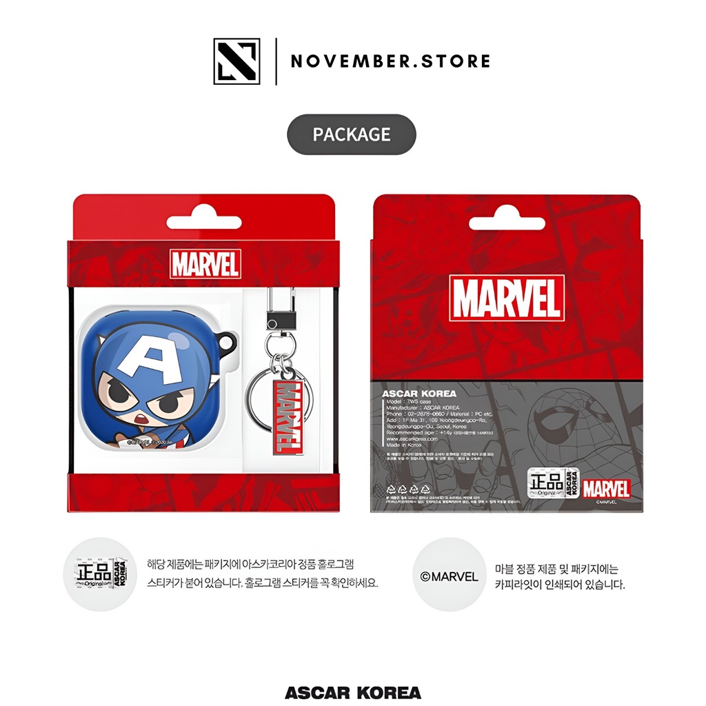 Ốp case cho Galaxy Galaxy Buds2 Pro / Buds 2 / Buds FE / Buds Pro / Buds Live - BST Marvel Junior