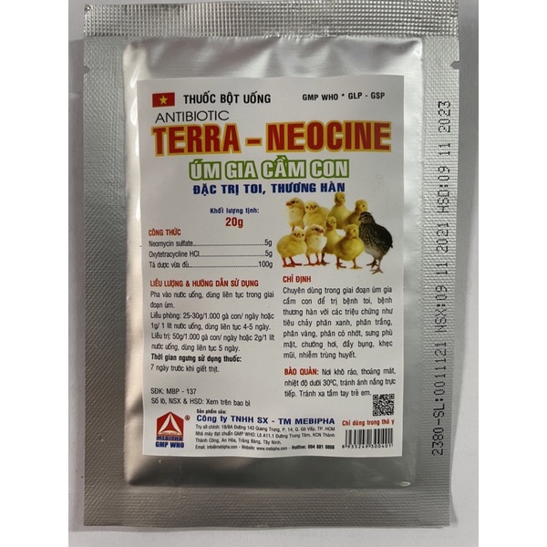 Terra-Neocine 20gr - úm gà, gia cầm