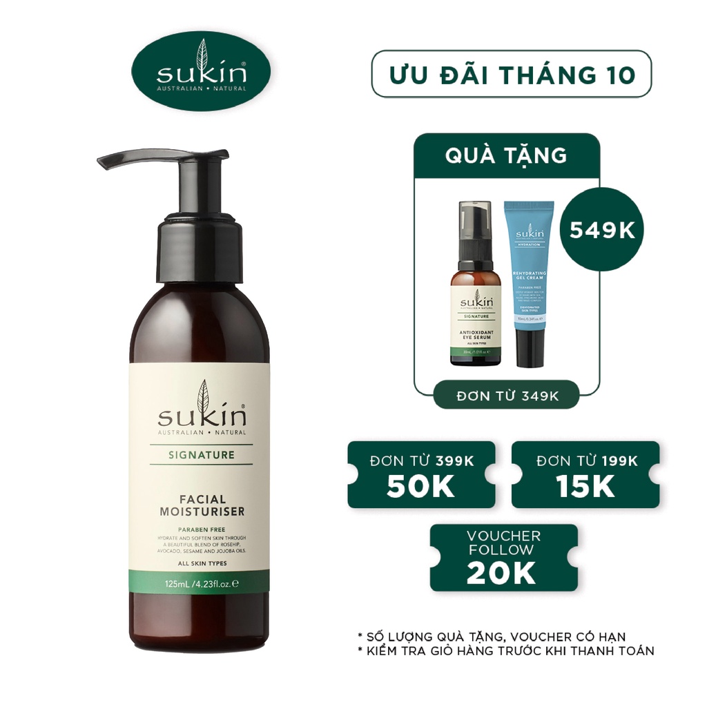 Kem Dưỡng Ẩm Dành Cho Da Mặt Sukin Signature Facial Moisturiser 125ml
