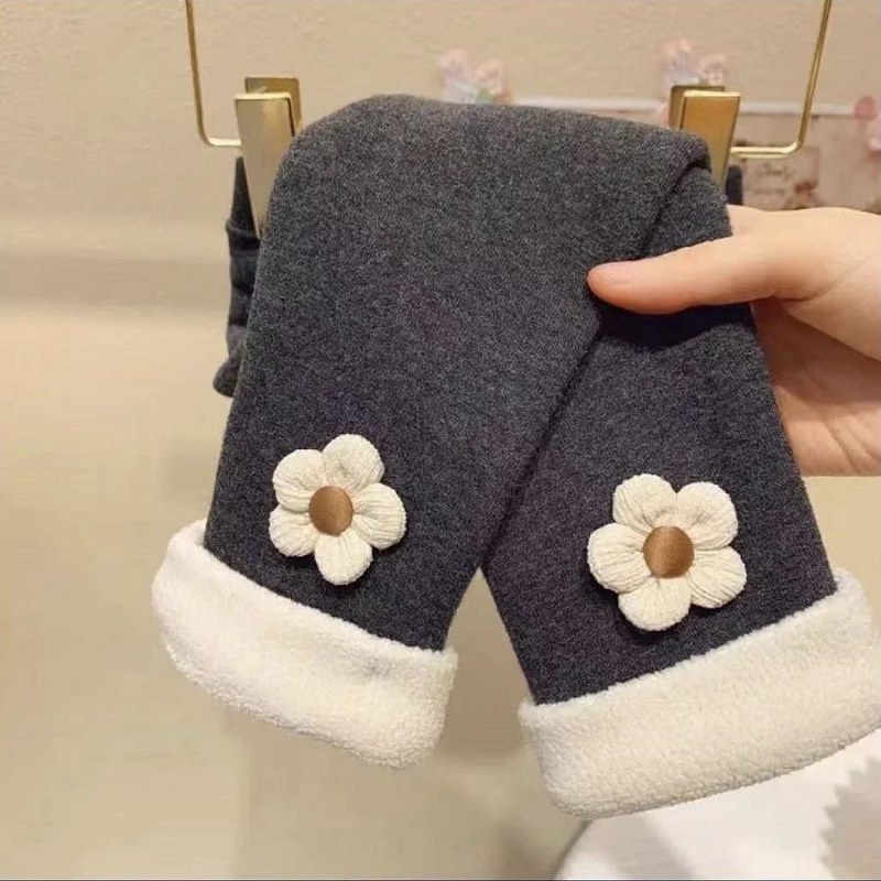 Quần Dài Vải Lông Dày Hai Mặt Giữ Ấm Mùa Thu Đông Kiểu Mới 2022 Cho Bé Gái