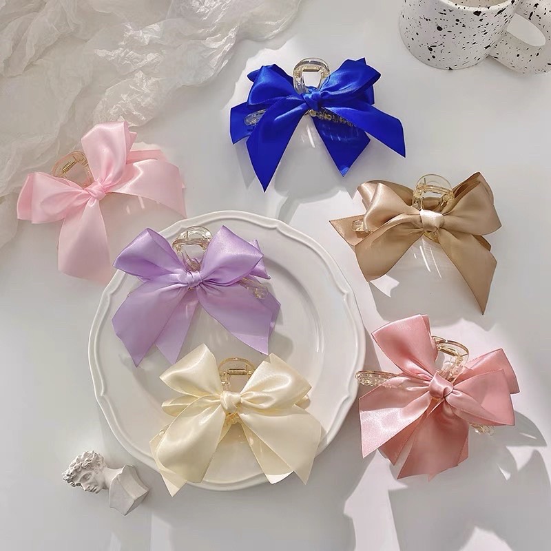 Kẹp Tóc Hình Cá Mập Thắt Nơ Sau Lưng Hàn Quốc 1 Cái