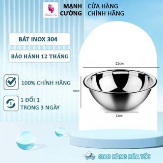 Bát inox rửa mặt size 22cm