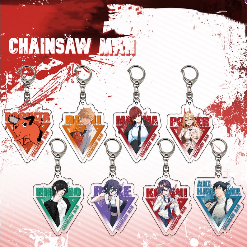 Móc Chìa Khóa Hình Nhân Vật Chainsaw Man NS3 Bằng Acrylic Dễ Thương