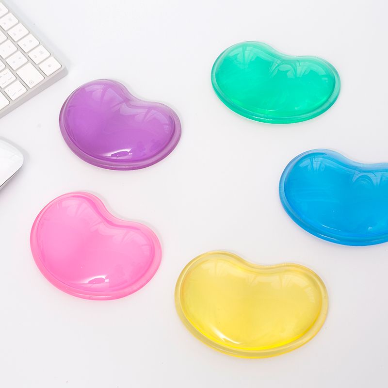 Miếng Lót Chuột Silicone Trong Suốt Hình Trái Tim Hoạt Hình 3D Sáng Tạo