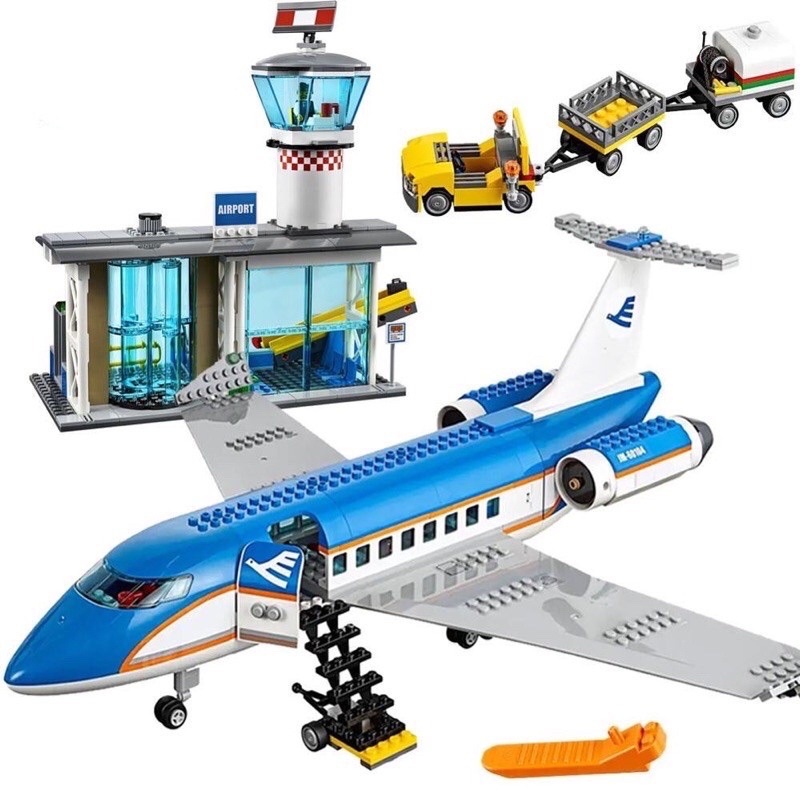 Đồ chơi lắp ráp 61102 0104 T19052 19052 02043 Mô hình sân bay máy bay thành phố