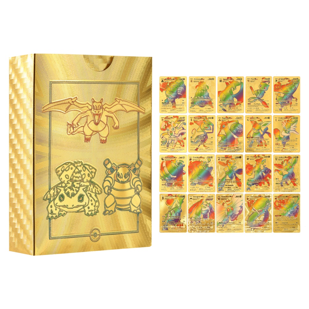 Set 110 Thẻ Bài Pokemon Màu Vàng / Bạc