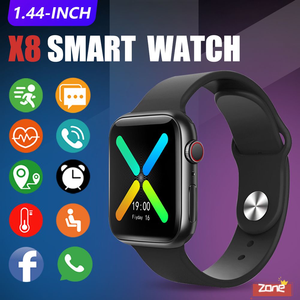 Đồng Hồ Thông Minh Smartwatch Bluetooth Trái Tim Màn Hình X8 Đồng Hồ Thông Minh Đo Nhịp Tim Cuộc Gọi Bluetooth 'Vùng