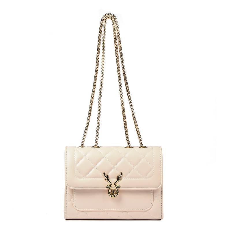 Túi Xách Đeo Vai Phối Dây Xích Đính Đá Phong Cách Thời Trang Pháp Mới Dành Cho Nữ