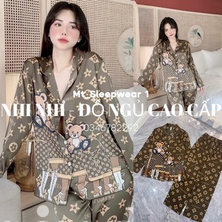 Pyjama dài hoạ tiết gấu cao cấp