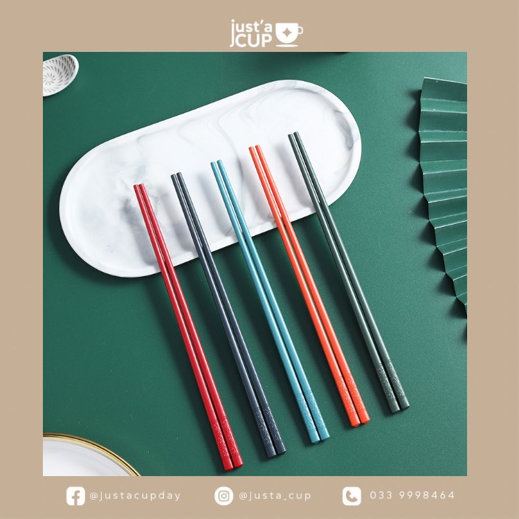 Đũa Ăn Hoa Anh Đào Khắc Chìm trên thân Kháng Khuẩn - Chống Trượt - Phong Cách Nhật Bản - Decor bàn ăn