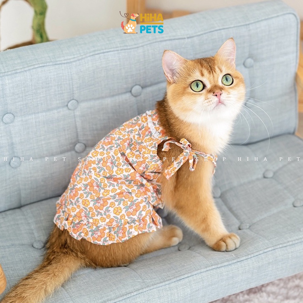 Váy Áo Cho Chó Mèo Mùa Hè hihapet , Quần Áo Thú Cưng Dây Cao Cấp